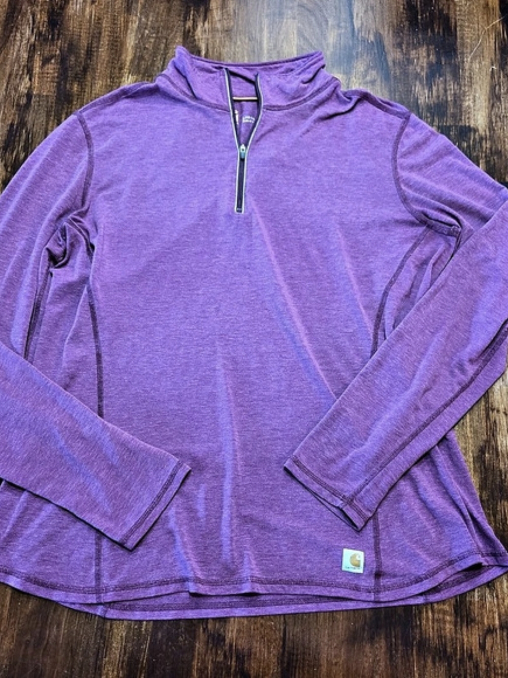 Carhartt Force Long Sleeve Half-Zip Purple Large